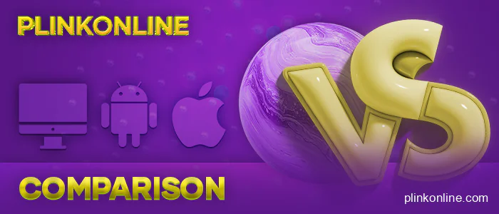 Comparison of plinko online apps for computer, android and ios