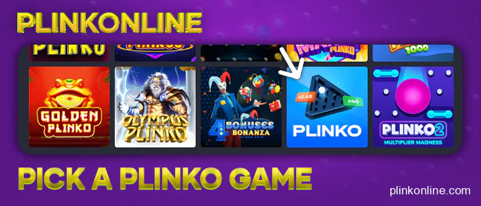 Open the casino lobby and choose plinko online pokie
