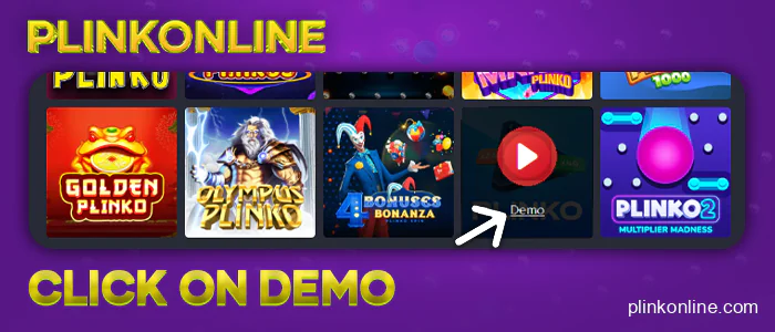 Click on the Demo button to start playing plinko online for free