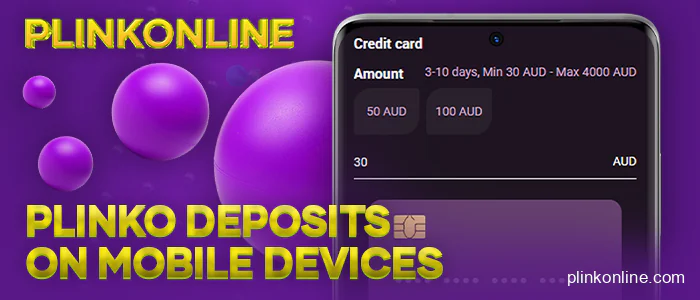 Top up your account in the plinko online mobile app