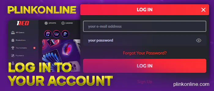 Authorize in your casino account to bet in plinko online